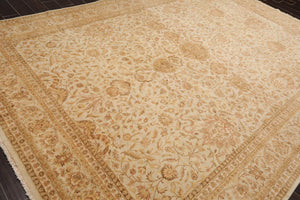 8'9'' x 12'3'' Hand Knotted Wool Agra Vegetable Dyes Oriental Area Rug Beige - Oriental Rug Of Houston