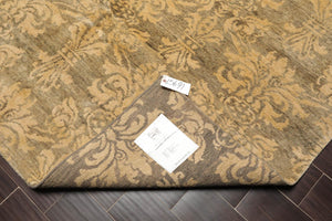 6'1'' x 8'7'' Hand Knotted 100% New Zealand Wool Damask Antique Finish Area Rug - Oriental Rug Of Houston