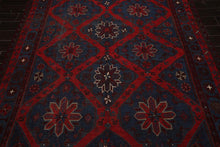 Vintage Hand Knotted 100% Wool Oriental Area Rug Blue 6'8" x 10'7" - Oriental Rug Of Houston