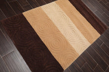 3'6" x 5'6" Handmade 100% Wool Modern Oriental Area rug Beige Brown