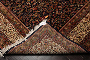 9'1'' x 12'1'' Hand Knotted Wool Saroukk 150 KPSI Area Rug Black - Oriental Rug Of Houston