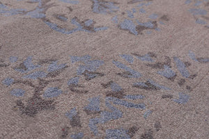 5'3" x 7'5" Handmade Erased pattern Wool Loop & Cut pile Area Rug Taupe - Oriental Rug Of Houston