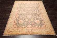 9'1'' x 12' Hand Knotted 100% Wool Peshawar Traditional Oriental Area Rug Gray