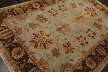 6'1" x 8'8" Hand Knotted 100% New Zealand Wool Agra Oriental Muted Area Rug Aqua - Oriental Rug Of Houston