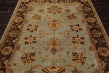 6'1" x 8'8" Hand Knotted 100% New Zealand Wool Agra Oriental Muted Area Rug Aqua - Oriental Rug Of Houston