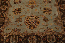 6'1" x 8'8" Hand Knotted 100% New Zealand Wool Agra Oriental Muted Area Rug Aqua - Oriental Rug Of Houston