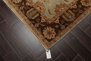 6'1" x 8'8" Hand Knotted 100% New Zealand Wool Agra Oriental Muted Area Rug Aqua - Oriental Rug Of Houston