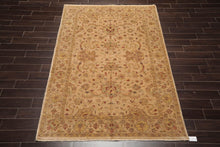 6' x 8'9" Hand Knotted 100% New Zealand Wool Agra Oriental Area Rug Tan - Oriental Rug Of Houston