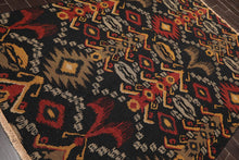 5'11"x8'11" Hand Knotted 100% Wool Reversible Flat Pile Area Rug Black - Oriental Rug Of Houston