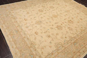 8'3" x 9'8" Hand Knotted 100% Wool Peshawar Traditional Oriental Area Rug Beige - Oriental Rug Of Houston