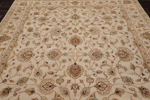 8' x 10'1'' Hand Knotted 100% Wool Agra Traditional Oriental Area Rug Beige
