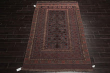 5'2 x 8'8" Vintage Afghan Kilim Hand Woven 100% Wool Oriental Area Rug Gray Rust - Oriental Rug Of Houston