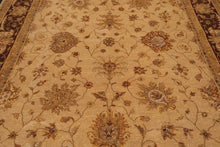 8'10"x 11'10" Hand Knotted 100% Wool Agra Traditional Oriental Area Rug Tan - Oriental Rug Of Houston