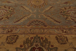 8'7" x 11'4" Hand Knotted Wool Pakpersian 16/18 300 KPSI Area Rug Gray Gold