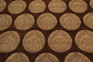 9'x 11'10" Hand Knotted Wool Tibetan Ottoman Area Rug