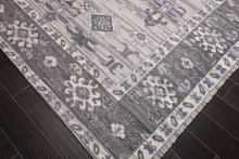 Multi Size Taupe, Gray Handmade Flatweave Polyester Traditional Oriental Area Rug