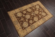 3'6''x5'6''  Hand Woven Wool French Aubusson Needlepoint Area Rug Brown
