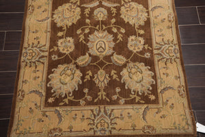 3'6''x5'6''  Hand Woven Wool French Aubusson Needlepoint Area Rug Brown