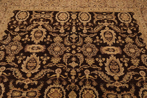 7'11'' x 10'2'' Hand Knotted 100% Wool Peshawar Oriental Area Rug Dark Chocolate - Oriental Rug Of Houston