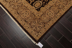 7'11'' x 10'2'' Hand Knotted 100% Wool Peshawar Oriental Area Rug Dark Chocolate - Oriental Rug Of Houston