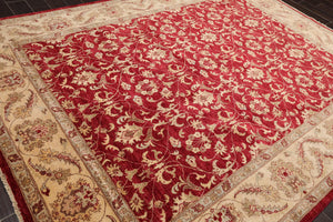 8' x 10'4'' Hand Knotted 100% Wool Peshawar Oriental Area Rug Pomegranate