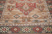 Multi Size Tan, Rust Handmade Flatweave Polyester Traditional Oriental Area Rug