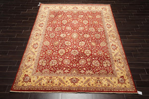 8' x 10'3'' Hand Knotted 100% Wool Peshawar Traditional Area Rug Rusty Red - Oriental Rug Of Houston