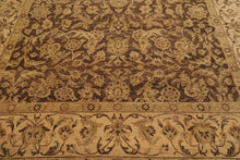 8'7" x 12' Hand Knotted 100% Wool Kashan Botanical Muted Earth Tones Area Rug