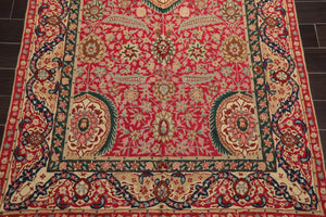 5' x 11' Hand Woven Traditional Wool French Chainstitch Area Rug Magenta - Oriental Rug Of Houston