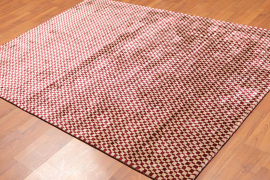 5'4" x 7'8" Handmade 100% Bamboo silk Cut Pile Area Rug Modern Beige