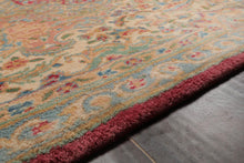 Velvety soft Vintage Palace Kermann Hand Knotted Wool Area Rug Rose 11'6"x19'4" - Oriental Rug Of Houston