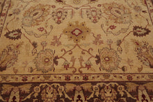 7'9"x 10'3" Hand Knotted Wool Peshawar Traditional Oriental Area Rug Beige Brown - Oriental Rug Of Houston