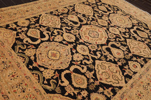 8' x 9'11'' Hand Knotted 100% Wool Peshawar Oriental Area Rug Charcoal