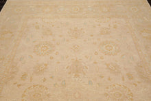 8' x 9'11'' Hand Knotted Muted 100% Wool Peshawar Oushak Design Area Rug Beige