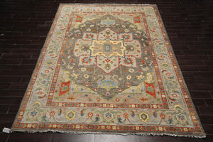 Multi Sizes LoomBloom Muted Turkish Oushak Hand Knotted Wool Traditional Area Rug Gray,Beige Color 8x10 - Oriental Rug Of Houston