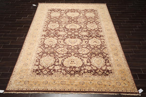 8'9'' x 12' Hand Knotted 100% Wool Peshawar Traditional Oriental Area Rug Brown - Oriental Rug Of Houston