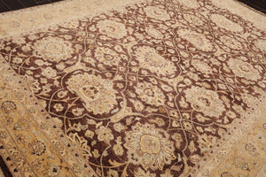 8'9'' x 12' Hand Knotted 100% Wool Peshawar Traditional Oriental Area Rug Brown - Oriental Rug Of Houston