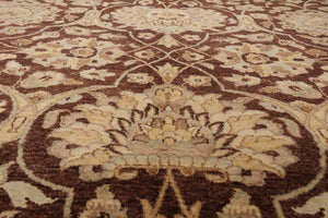 8'9'' x 12' Hand Knotted 100% Wool Peshawar Traditional Oriental Area Rug Brown - Oriental Rug Of Houston