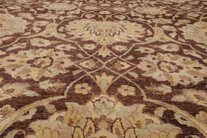 8'9'' x 12' Hand Knotted 100% Wool Peshawar Traditional Oriental Area Rug Brown - Oriental Rug Of Houston