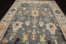 9x12 LoomBloom Muted Turkish Oushak Hand Knotted Traditional 100% Wool Area Rug Slate, Ivory Color - Oriental Rug Of Houston