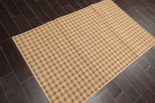 3'9" x 5'11" Contemporary 100% Wool Area Rug Tan - Oriental Rug Of Houston