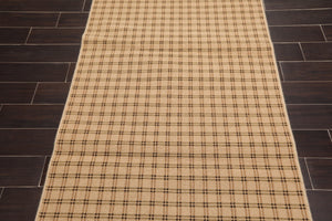 3'9" x 5'11" Contemporary 100% Wool Area Rug Tan
