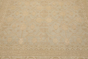 8'2'' x 10'1'' Hand Knotted 100% Wool Peshawar Traditional Muted Area Rug Beige - Oriental Rug Of Houston