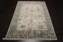 10' x14'  Gray Beige Teal Color Hand Knotted Turkish Oushak  100% Wool Traditional Oriental Rug
