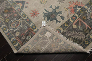 Multi Sizes LoomBloom Muted Turkish Oushak Hand Knotted Wool Area Rug Gray, Beige Color