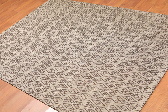 5'1" x 7'1" Hand Woven Flatweave Area Rug Contemporary Tan
