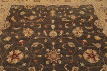 7'11" x 10' Hand Knotted Wool Peshawar Traditional Oriental Area Rug Brown Beige - Oriental Rug Of Houston