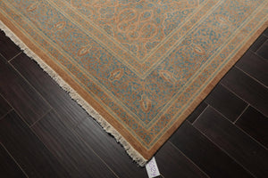 8'1'' x 10' Hand Knotted 100% Wool Pak-Parsian 16/18 300 KPSI Area Rug Blue Tan - Oriental Rug Of Houston