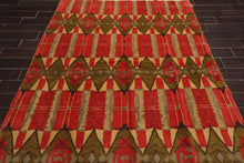 6' x 8'10" Hand Knotted 100% Wool Tibetan Oriental Area Rug Contemporary Red - Oriental Rug Of Houston