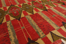 6' x 8'10" Hand Knotted 100% Wool Tibetan Oriental Area Rug Contemporary Red